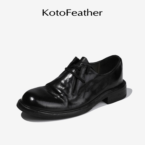 珡羽KotoFeather 固特异马皮德比鞋英伦复古透气男鞋休闲皮鞋新款