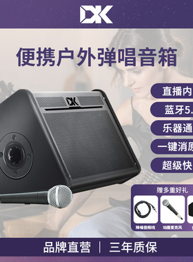 DK大咖电箱吉他音箱iC100便携弹唱户外充电直播内录蓝牙K歌电吹管