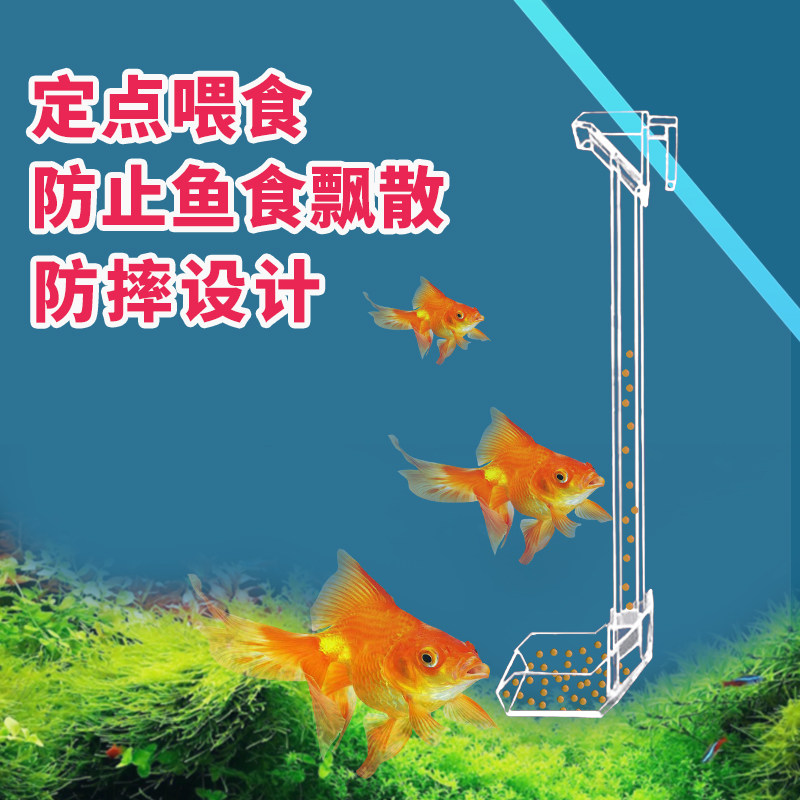鱼缸喂食管防飘散投食管防夹鱼喂鱼神器小型透明喂虾管食盘