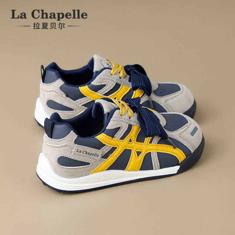 拉夏贝尔厚底小白鞋2025新款