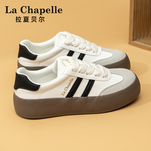 软底百搭厚底运动休闲板鞋 拉夏贝尔德训小白鞋 爆款 秋季 女2025新款