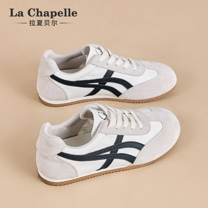 拉夏贝尔德训小白鞋女2026新款春夏季薄款透气网面运动百搭帆布鞋,女鞋,德训鞋,淘宝优惠券,粉丝福利购,淘宝优惠卷