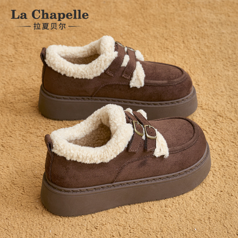 拉夏贝尔厚底乐福鞋女2025年新款