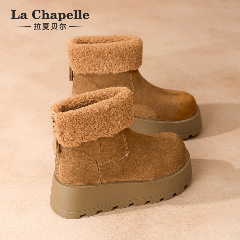 棕色一脚蹬厚底2025年冬季新款