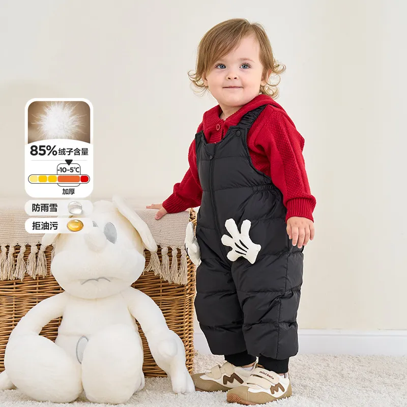 儿童羽绒背带裤防风防水