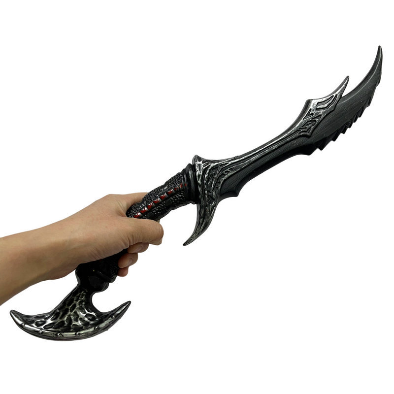 上古卷轴5O近战锤破天刀恶魔镰刀武器模型玩具长塑料刀