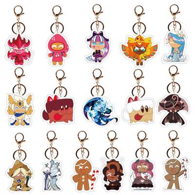 跨境新品Cookie Run Kingdom饼干跑王国游戏周边亚克力钥匙扣挂件