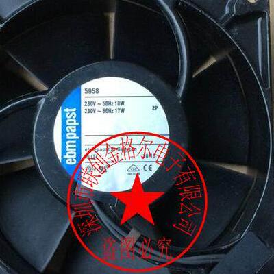 TYP 5958 W 5908W 230V 18/17W原装德国德国进口交流风扇