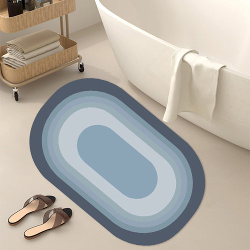 卫生间硅藻泥吸水地垫浴室防滑脚垫家用卫浴速干地毯厕所门口垫子