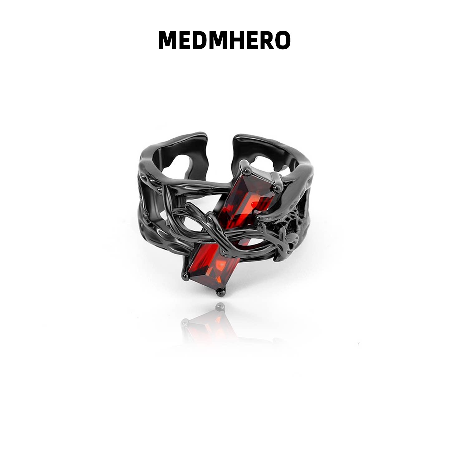 官方正品荆棘缠绕宝石戒指男生潮牌复古痞帅高级感开口单身素戒