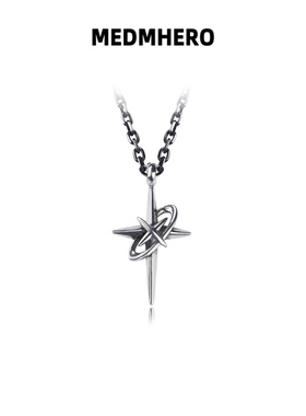 夏之光同款十字架项链男复古朋克