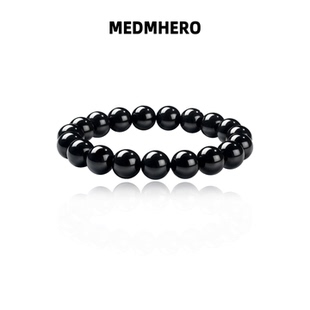 MEDM HERO王一博同款天然黑曜石手链男款潮流手串简约百搭送男友