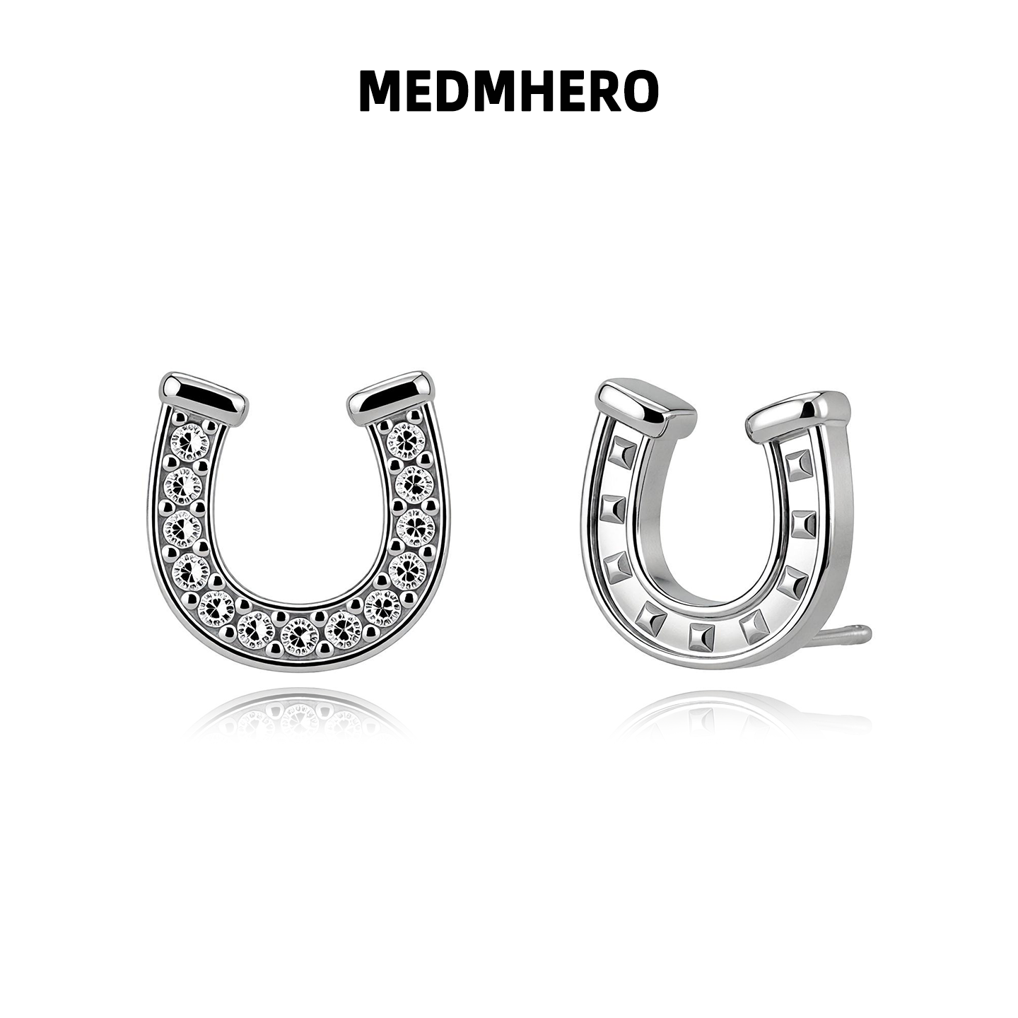 MEDM HERO蹄环耳钉马年生肖送女友百搭高级感小众设计情侣款耳饰,饰品/流行首饰/时尚饰品新,银饰耳饰,淘宝优惠券,粉丝福利购,淘宝优惠卷