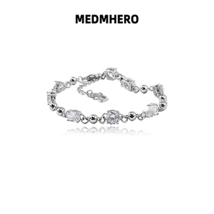 送男友合成锆石手链STK手双们链轻奢时尚 简约百搭潮流小众手链女