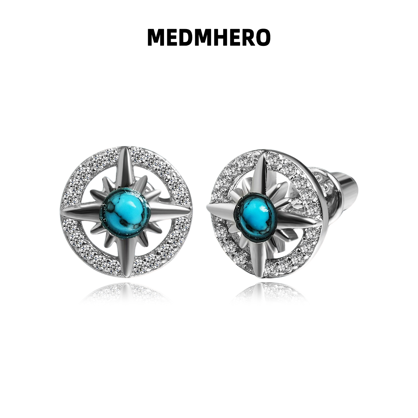 石岛十字星绿石小众轻奢耳钉