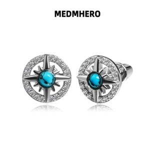 官方正品S925纯银百搭耳饰石岛十字星绿石小众耳钉新年情人节礼物