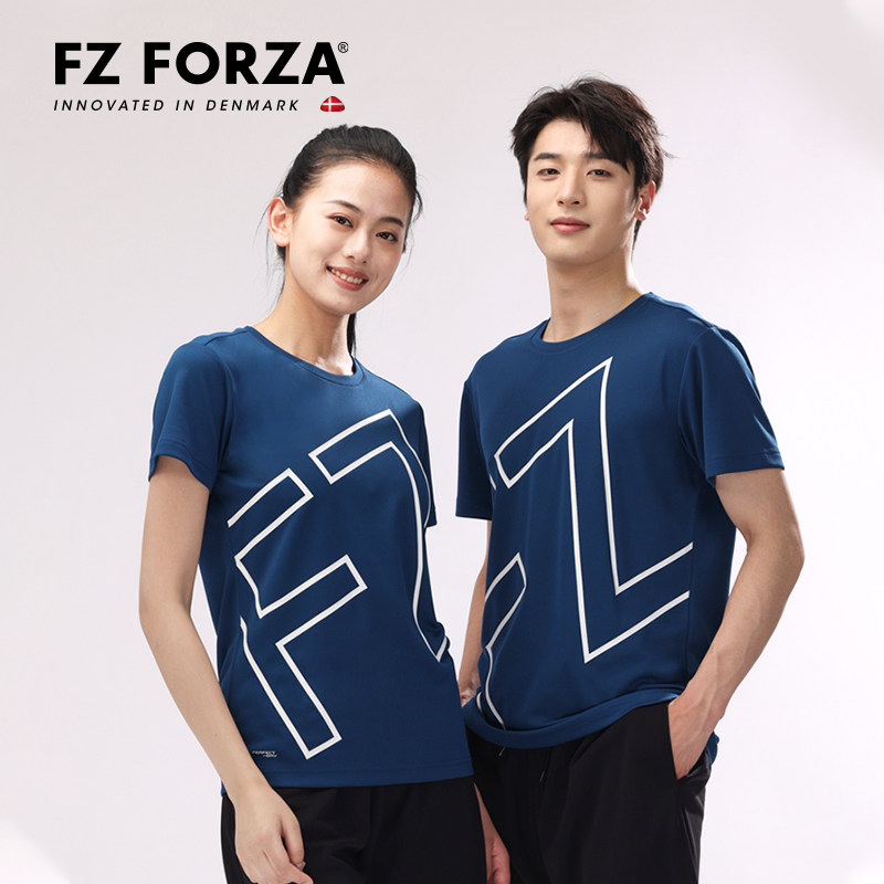 【限时特价】FZFORZA羽毛球服训练中性款短袖针织T恤 FZ_T-40064