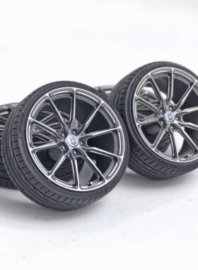 1/18 HRE P104SC 车模轮毂 改装改造 已上色  橡胶胎