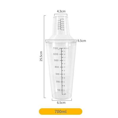 新款PC波士顿二段式雪克壶雪克杯摇杯调酒器奶茶工具摇酒壶用具