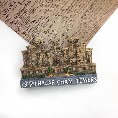东南亚越南冰箱贴磁贴河内占婆塔风景旅游纪念品3d立体家用装饰品