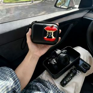 苹果黑猫大疆action5pro收纳包运动相机保护套硬包适用action4/3