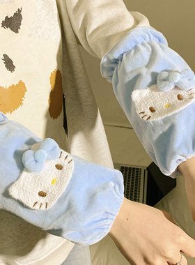kt猫羽绒服毛绒护袖保暖防污