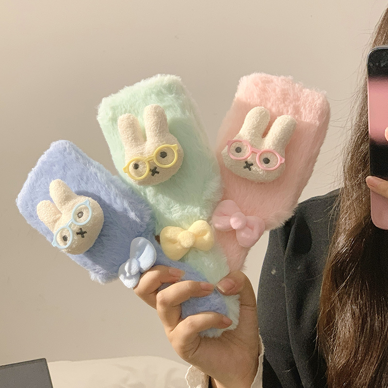 创意毛绒可爱米菲兔气囊按摩梳