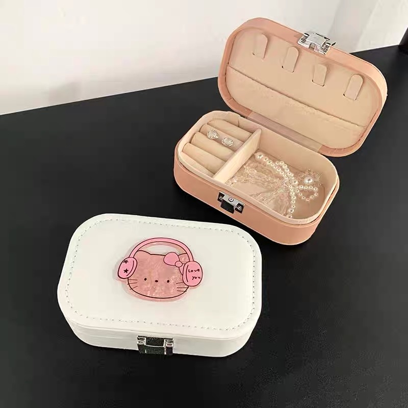 便携首饰收纳盒耳钉耳环手链饰品小型精致迷你盒子旅行项链戒指盒