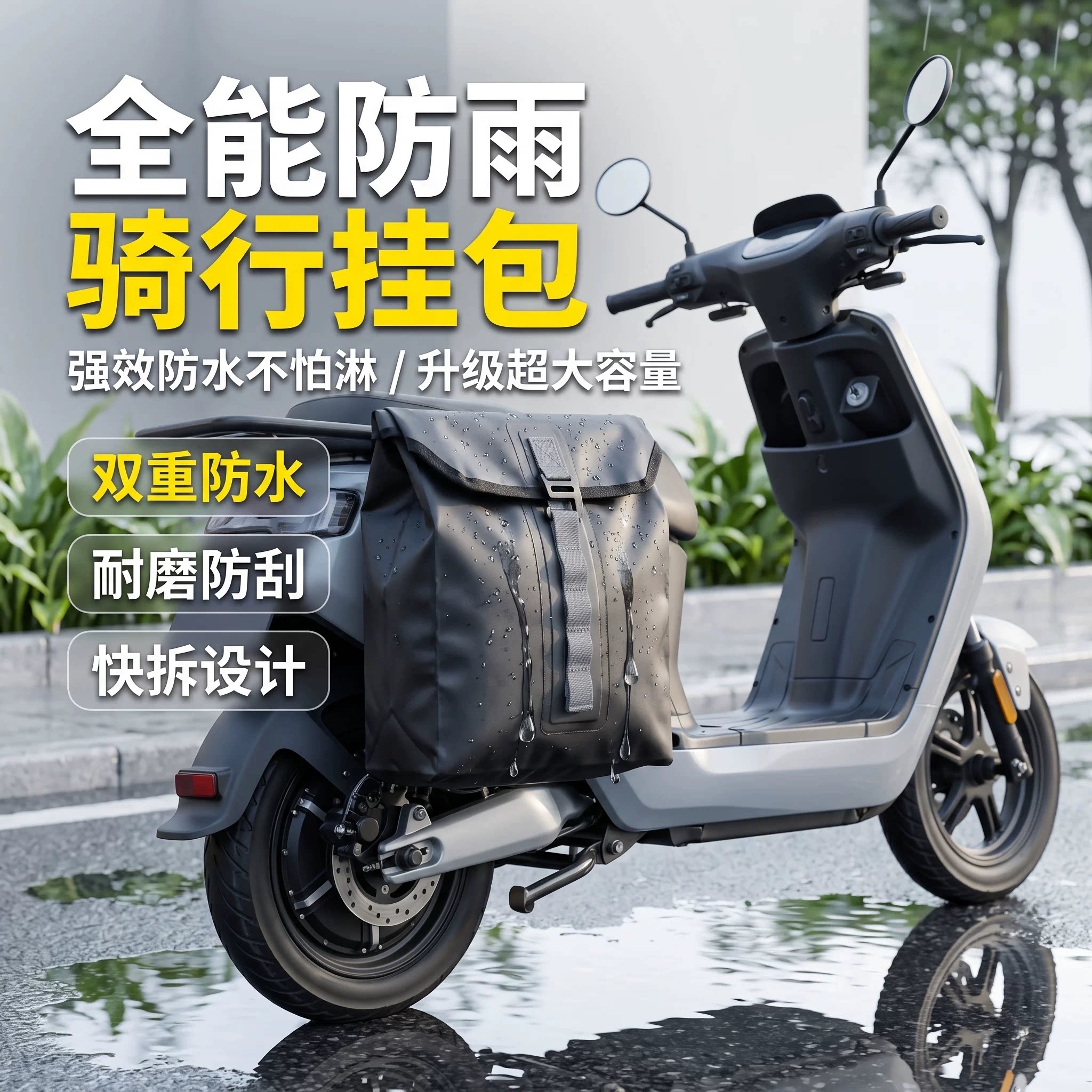 摩托车防水包电动车挂包边包电瓶车前置物兜收纳包后尾包防雨侧包
