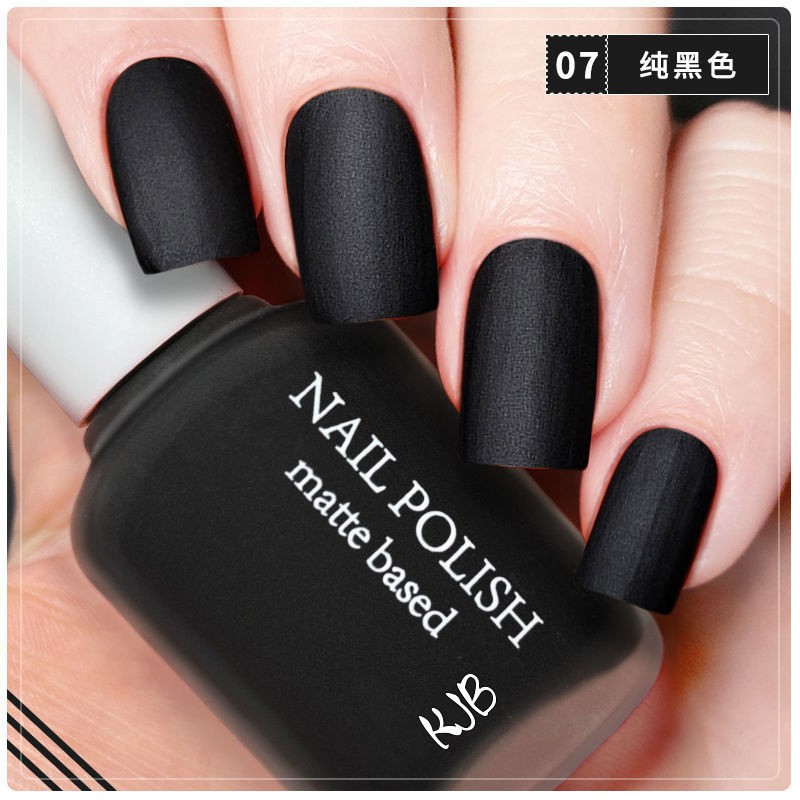 新款哑光指甲油磨砂雾面免烤不可剥持久优雅星空烟灰深灰显白黑色