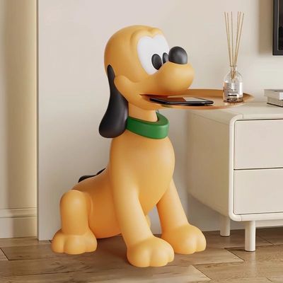 布鲁托电视柜旁边落地摆件托盘沙发客厅大型入户玄关装饰居家好物