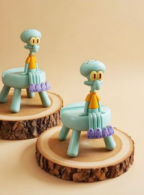 多功能底座床头柜懒人手机平板支架稳固通用款海绵宝宝章鱼哥周边