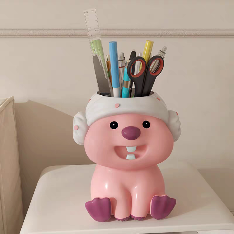 创意海狸loopy轻奢高档客厅桌面茶几空调电视遥控器的收纳盒摆件