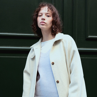 letterfrommoon羊毛大衣法式