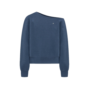 【赵露思同款】Letter from moon斜肩卫衣百搭休闲上衣