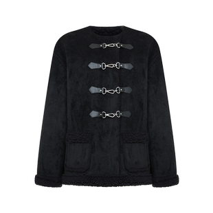 Letter from moon贝蒂夹克绒面革宽松版女休闲外套秋冬款休闲大衣