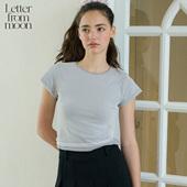 简约短袖 Letter T恤2025年夏季 新款 from moon网纱波点设计感短款