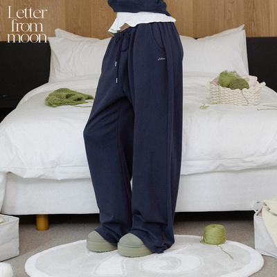 【戚砚笛同款】Letter from moon25秋新款抽绳休闲裤松弛感阔腿裤
