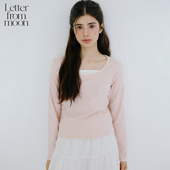 基础款 Letter 蕾丝假两件打底上衣 小衫 24秋款 from moon女式