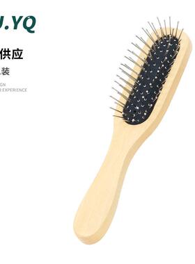 现货钢针气垫梳假发梳气囊梳头皮按摩梳顺发护发美发气垫木梳工厂