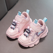 ABC 儿童跑步鞋 Fans女童旋转纽扣运动鞋 2024春秋新男童软底休闲鞋