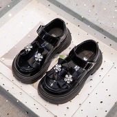 女孩软底黑色单鞋 ABC 儿童时尚 公主鞋 Fans女童皮鞋 2025春秋新款