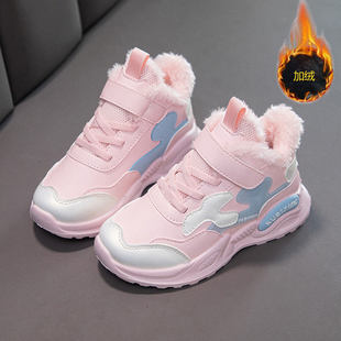 Fans女童加绒运动鞋 子儿童加厚棉鞋 2025冬季 中大童保暖鞋 新款 ABC