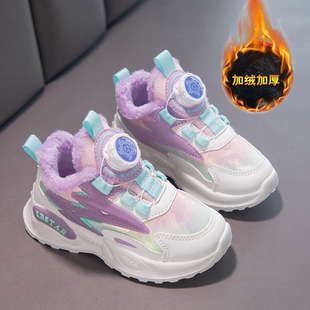 保暖鞋 冬季 2025新款 童鞋 ABC 儿童大棉加厚运动鞋 Fans女童加绒棉鞋