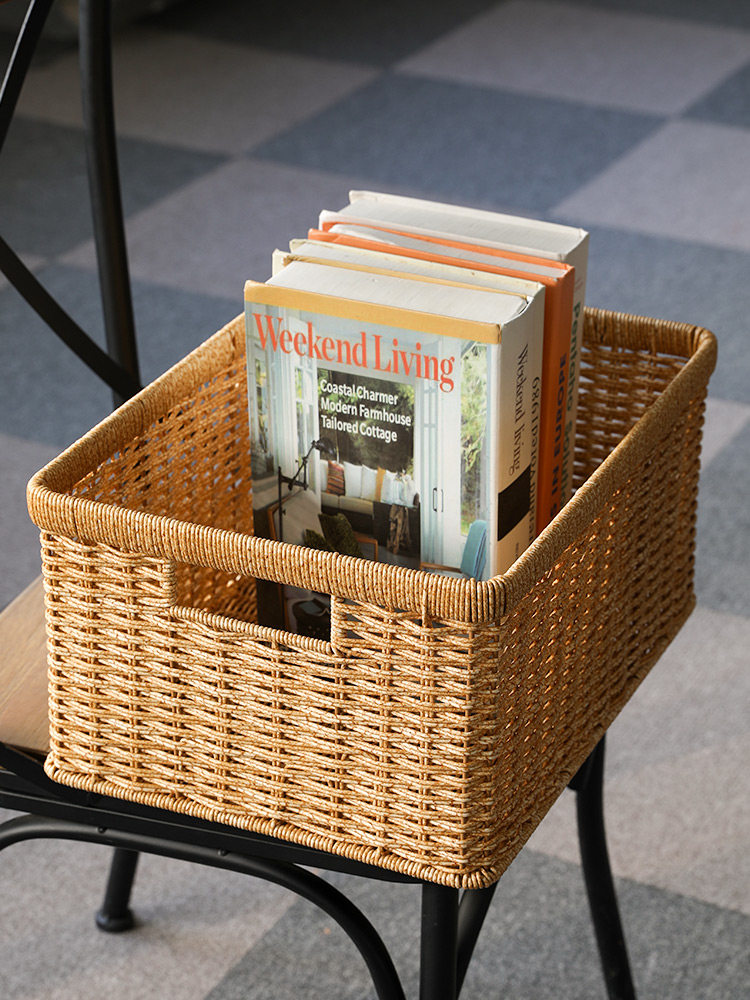 闲储仿藤编织收纳篮家用收纳筐 玩具零食书籍收纳架储物整理,收纳整理,其他收纳篮,淘宝优惠券,粉丝福利购,淘宝优惠卷