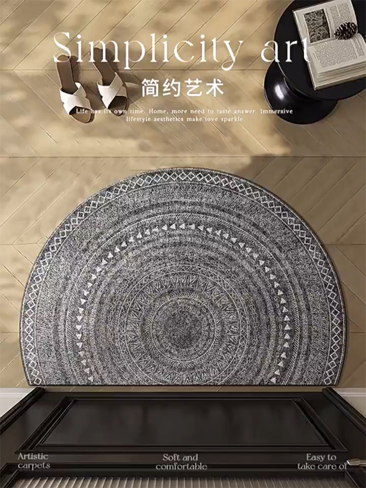 半圆形丝圈门垫，入口门地垫，入口门户脚垫，可切割成地毯，可定