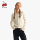 女上衣口袋短款 kirsh樱桃韩系少女圆领修身 显瘦针织开衫 毛衣洋气