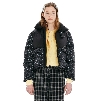 kirsh超短款拼接羽绒服