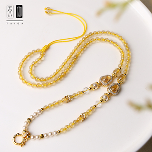 泰国佛牌链子金发晶珍珠贝万能扣快拆挂扣4mm细链子60厘米可调节