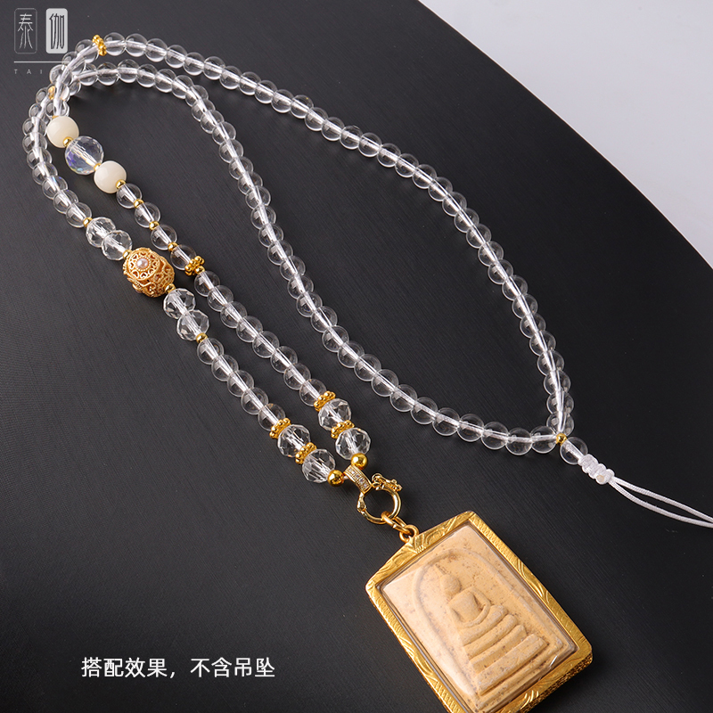 泰伽水晶佛牌挂绳男女